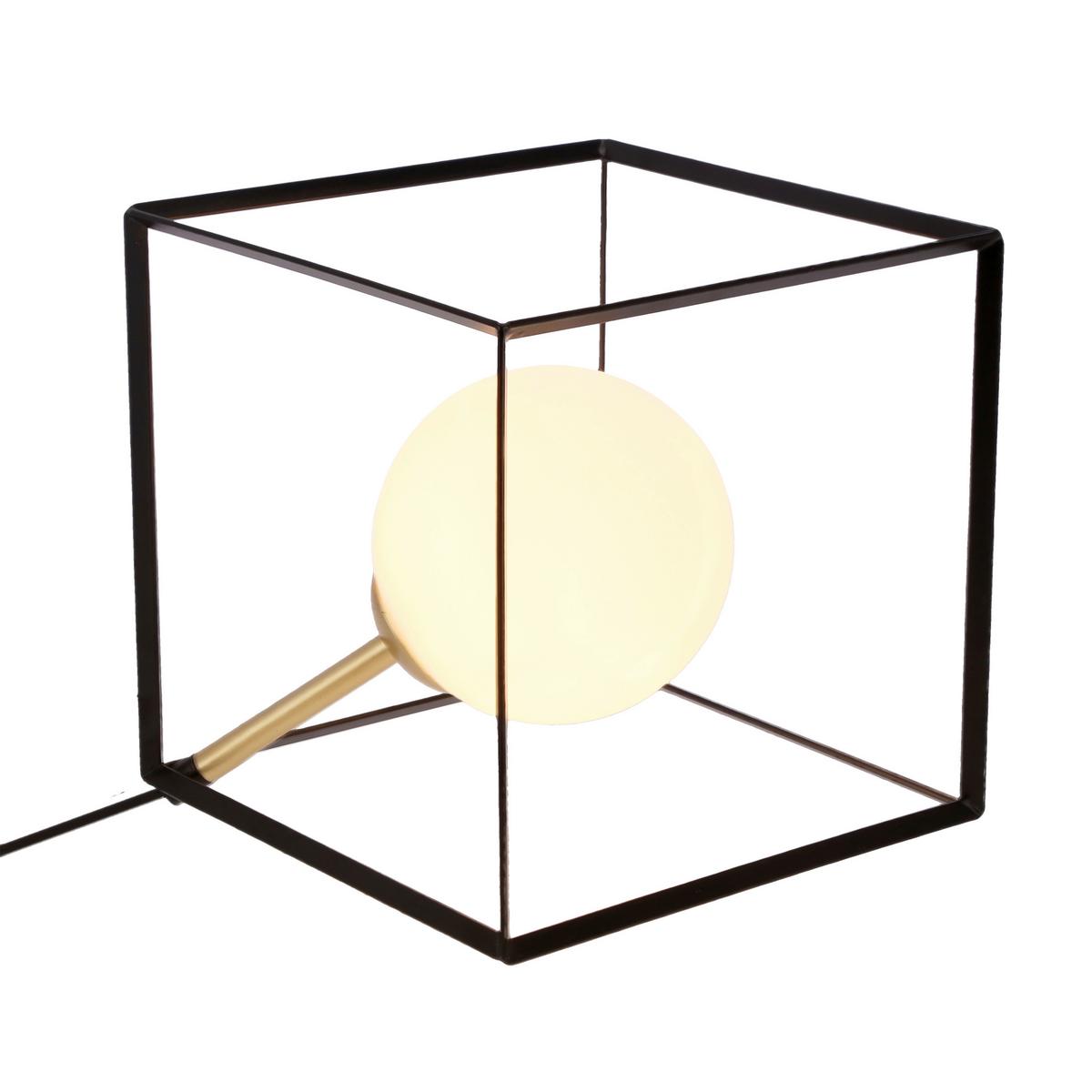 Stolna Svjetiljka Wert - bež/zlatne boje, Design, metal/tekstil (20/20/20cm)
