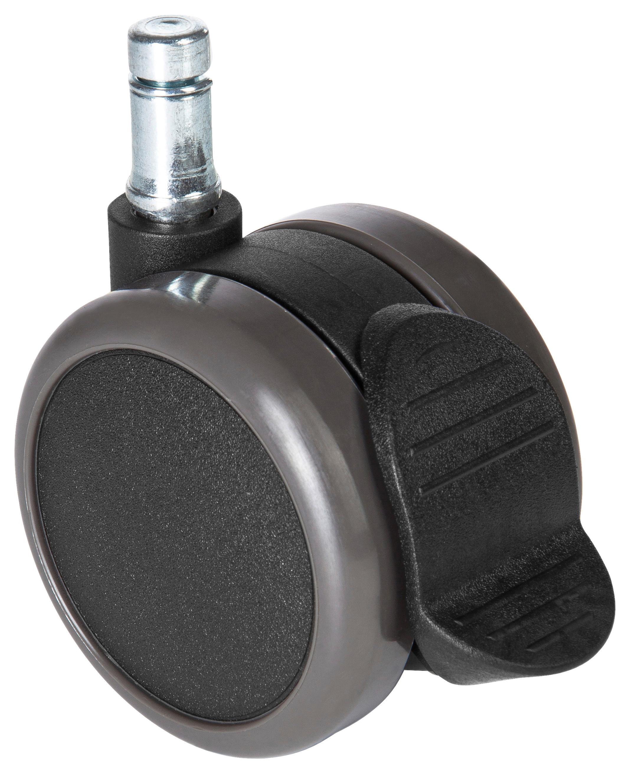 Set Kolesc Za Vrtljivi Stol Rolo Stop, 5-Delni - črna, Basics, kovina/umetna masa (5/7/6,5cm) - MID.YOU