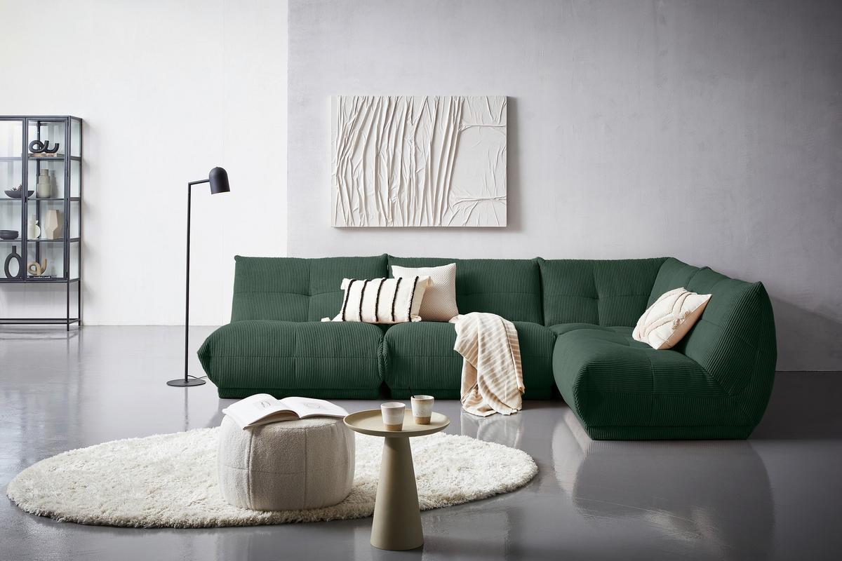Modul Sofa Giselle Ecke Dunkelgrün - Dunkelgrün, Trend, Textil (105/80/105cm) - Livetastic