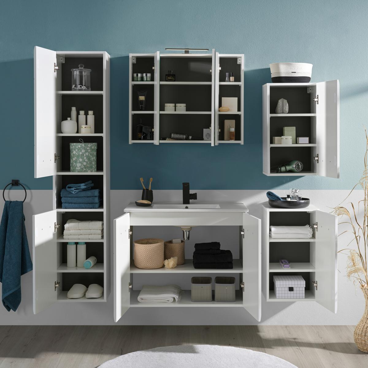 Omara Z Ogledalom Avanti, Bela - bela, Design, leseni material (80/63,1/17cm) - Hom`in