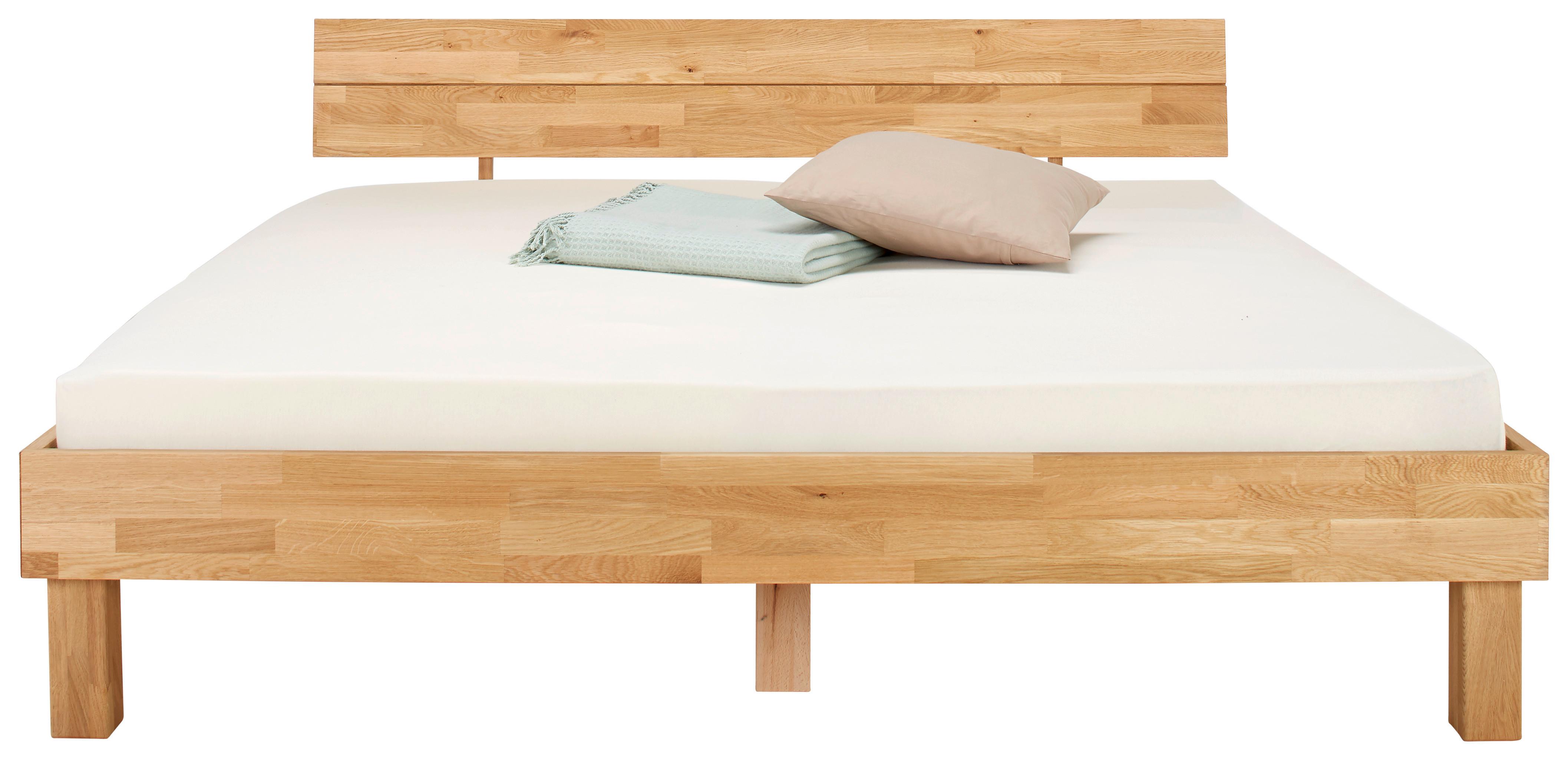 Bett aus Eiche massiv ca. 200x200cm - Eichefarben, KONVENTIONELL, Holz (200/200cm) - ecoTree