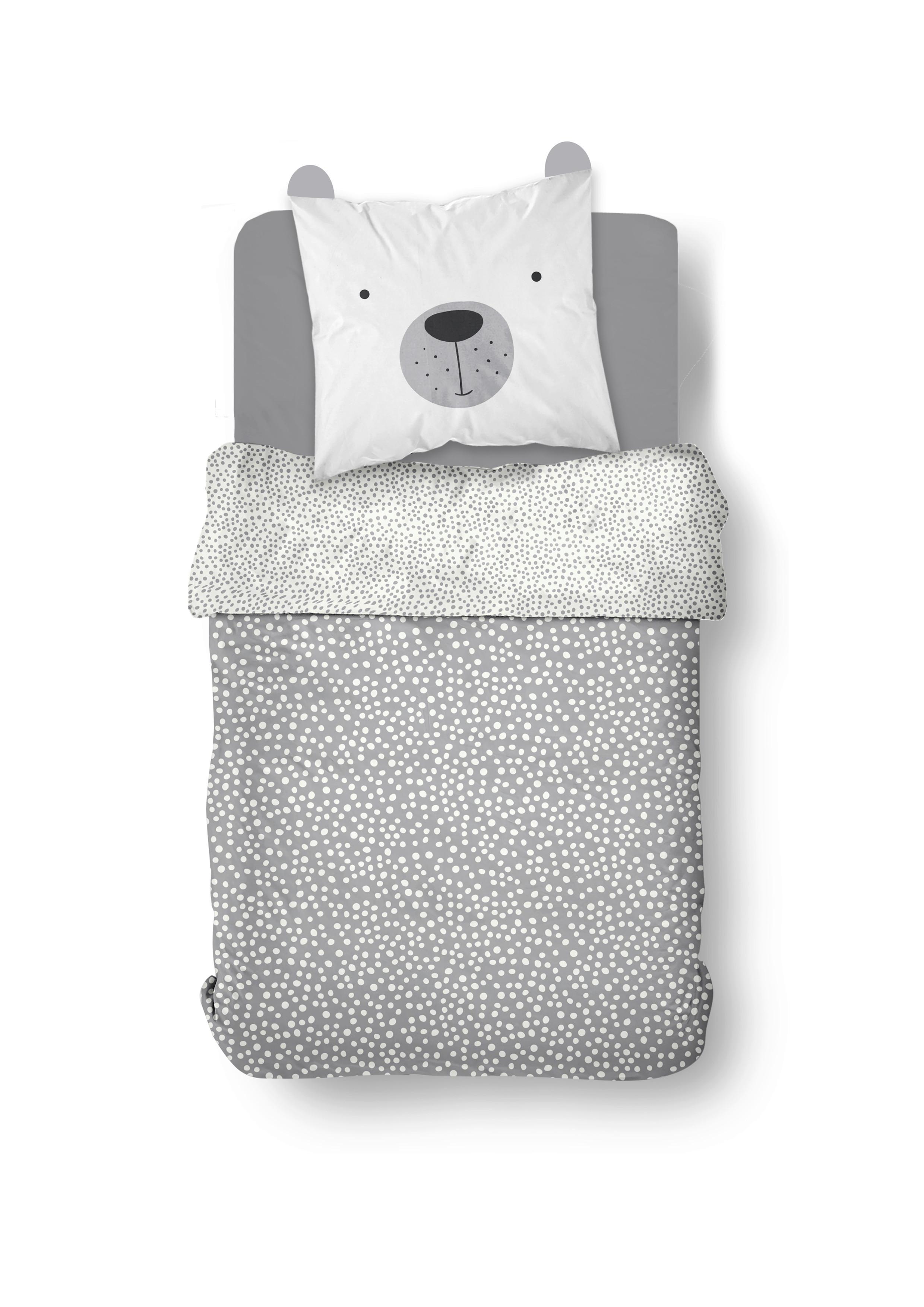 Lenjerie de pat DOG FUNNY cca. 140x200/50x70  cm - gri, Modern, textil (140/200cm)