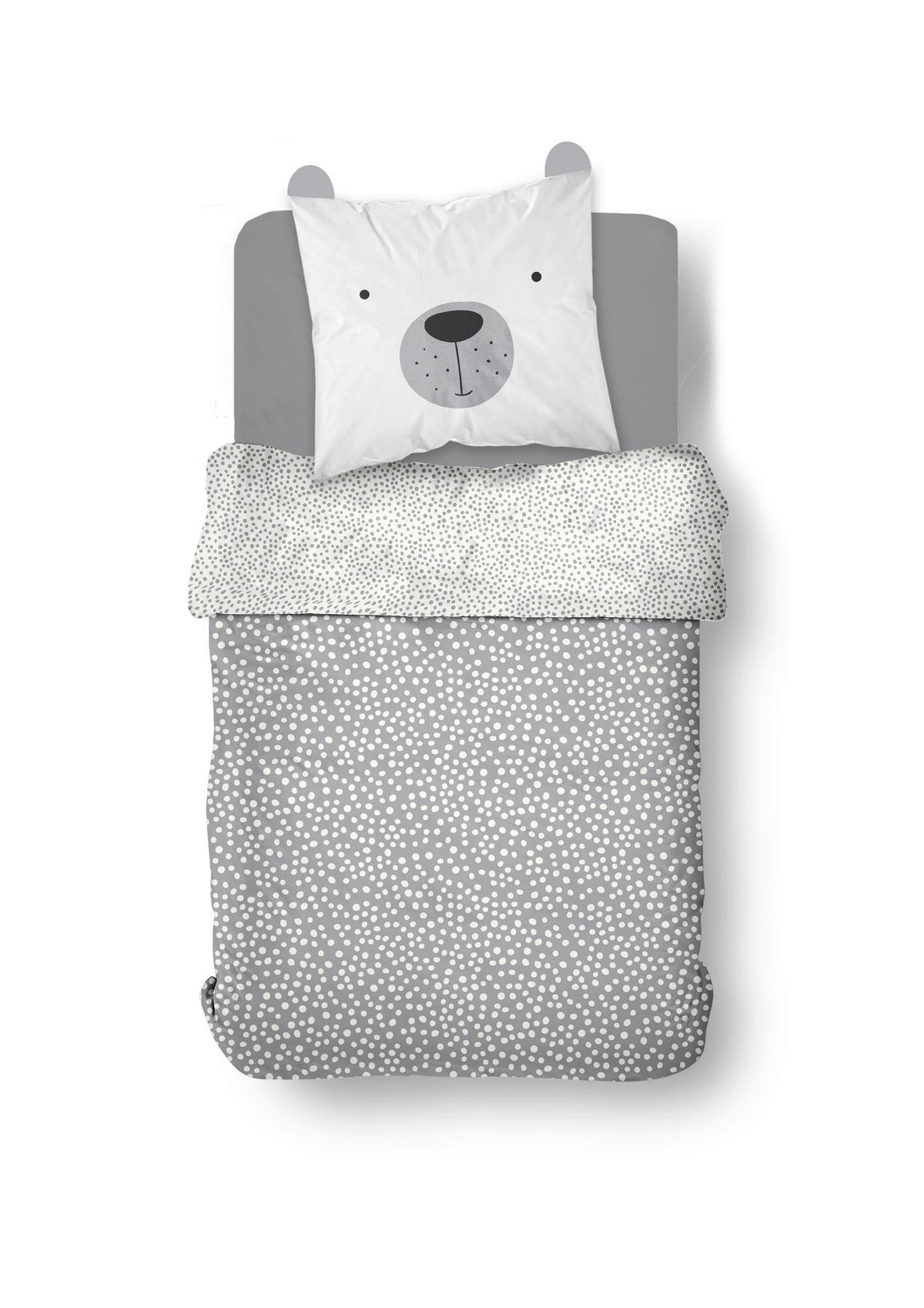 Lenjerie de pat DOG FUNNY cca. 140x200/50x70  cm - gri, Modern, textil (140/200cm)