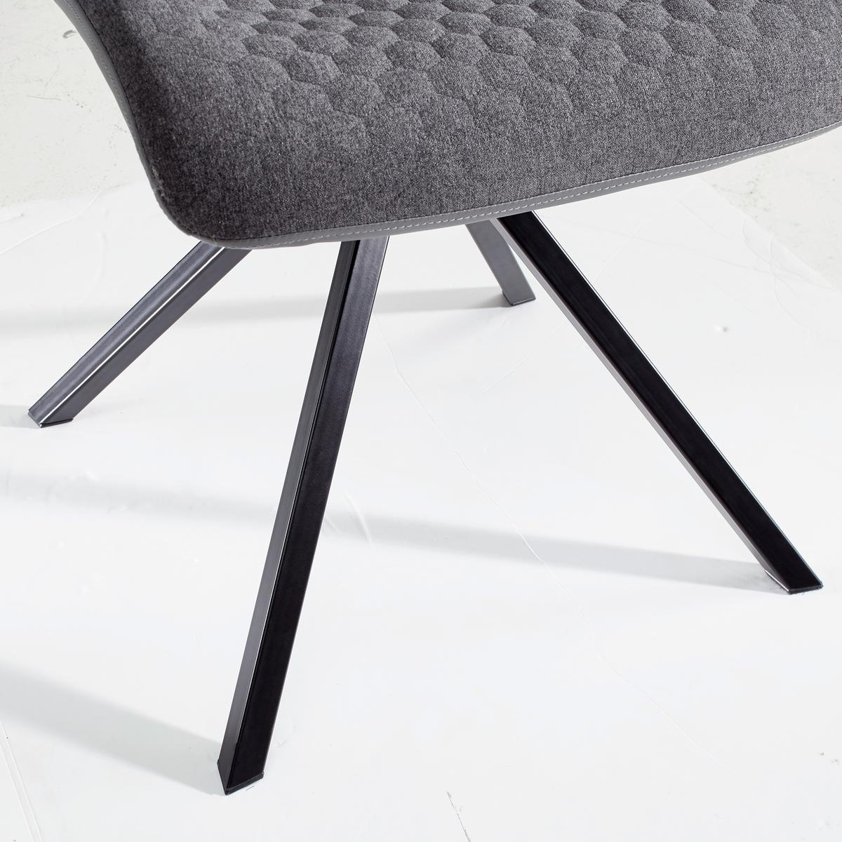 KRZESŁO LAURA - czarny/szary, Design, metal/tkanina (48/87/58cm) - Livetastic