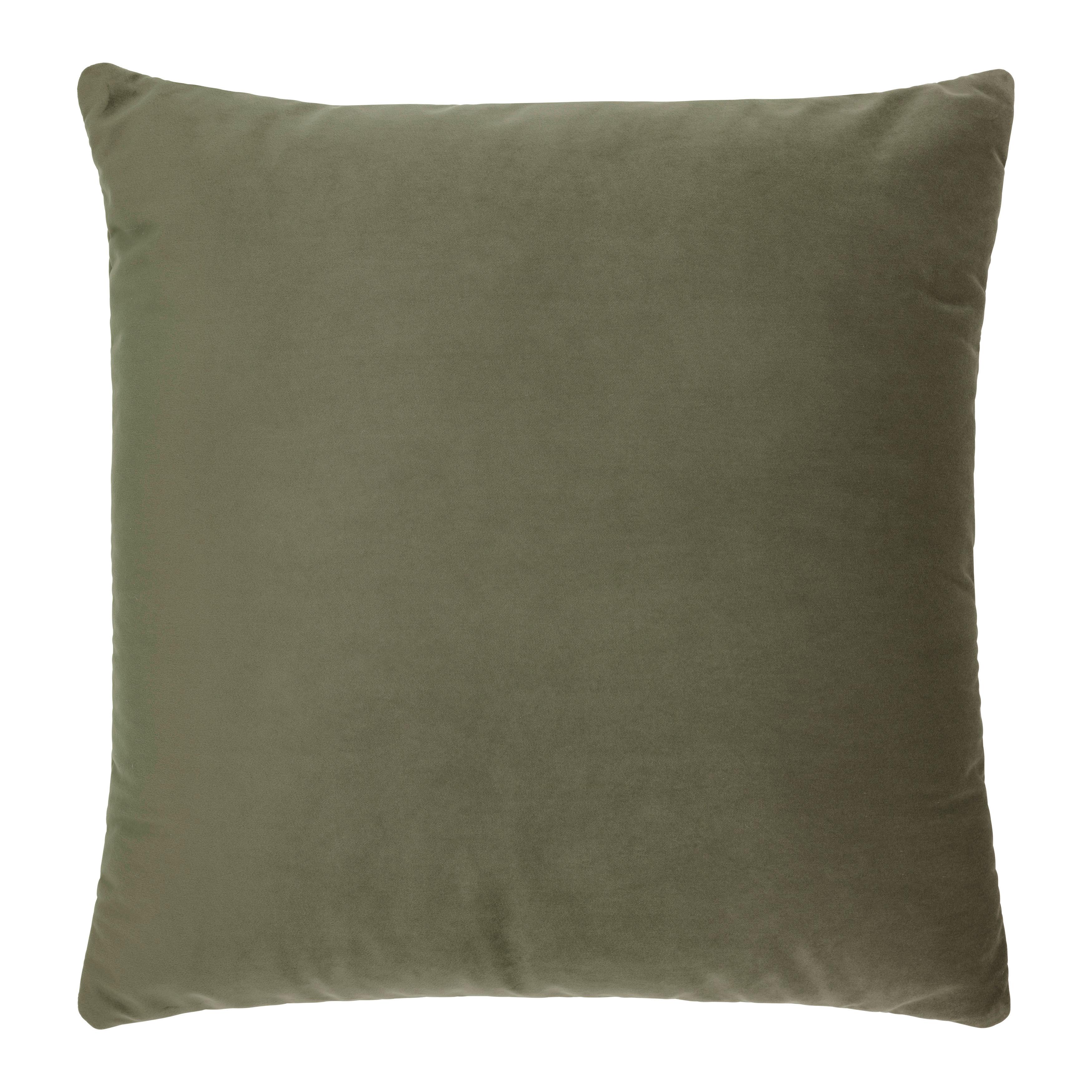Blazina Za Zofo Trendy, Olivno Zelena, 55x55 - olivno zelena , Moderno, tekstil (55/55cm) - Premium Living