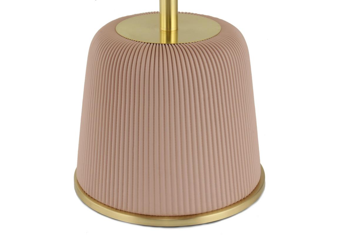 BEISTELLTISCH JOKAI 325 ROSA - Goldfarben/Rosa, Design, Holzwerkstoff/Textil (40/55cm) - Kayoom