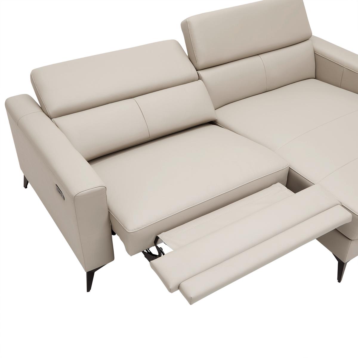 Sedežna Garnitura Bari - črna/bež, Konvencionalno, kovina/tekstil (214/75-95/102-163cm) - Mömax