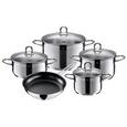 Kochtopfset Diamant 5-teilig - Edelstahlfarben, KONVENTIONELL, Glas/Metall - Silit Kochtopfset Diamant 5-teilig - Edelstahlfarben, KONVENTIONELL, Glas/Metall - Silit