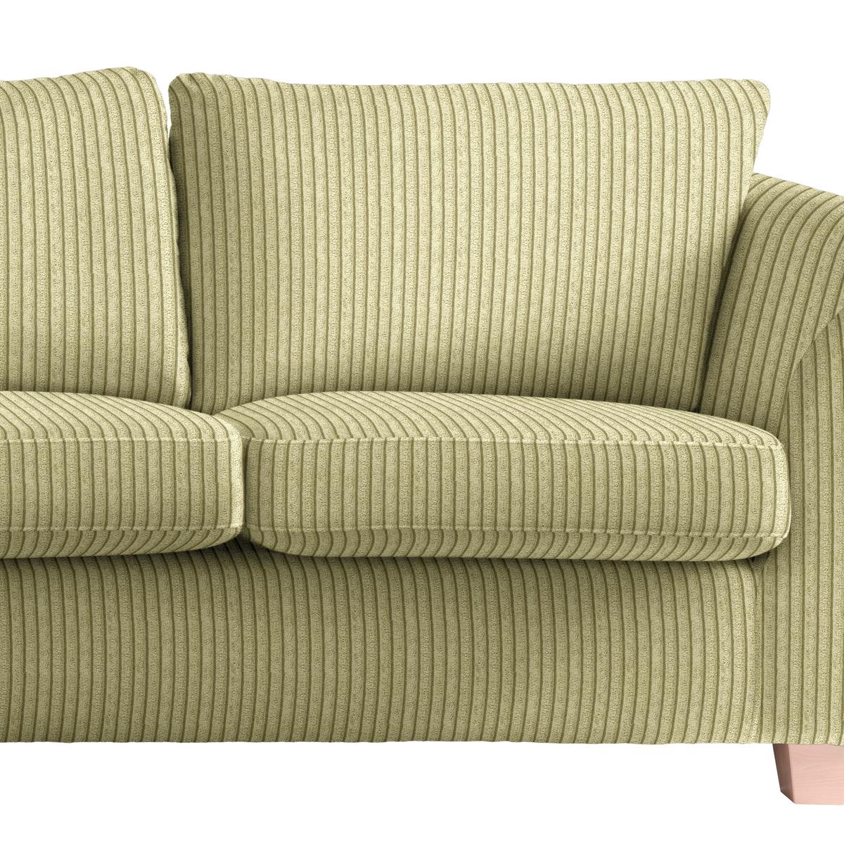 2-Sitzer-Sofa Devado Limette Cord - Limette/Naturfarben, Holz/Textil (190/70-85/95cm) - Mömax