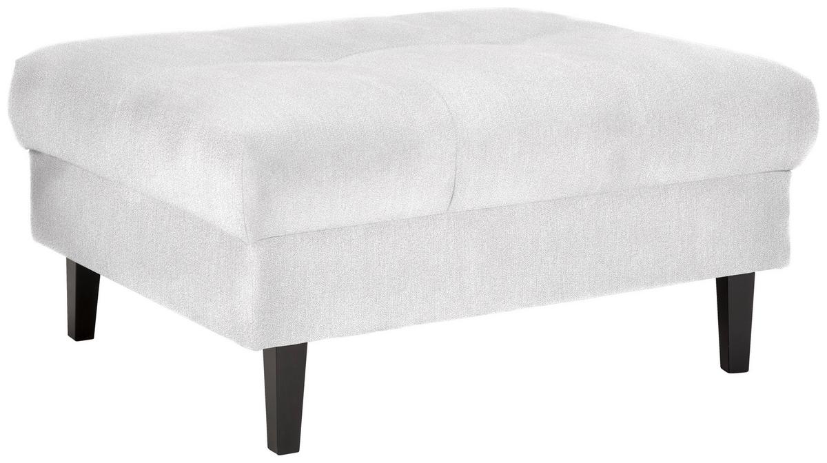 Hocker Boston Silberfarben - Silberfarben/Schwarz, KONVENTIONELL, Holz/Textil (93/46/75cm) - Based