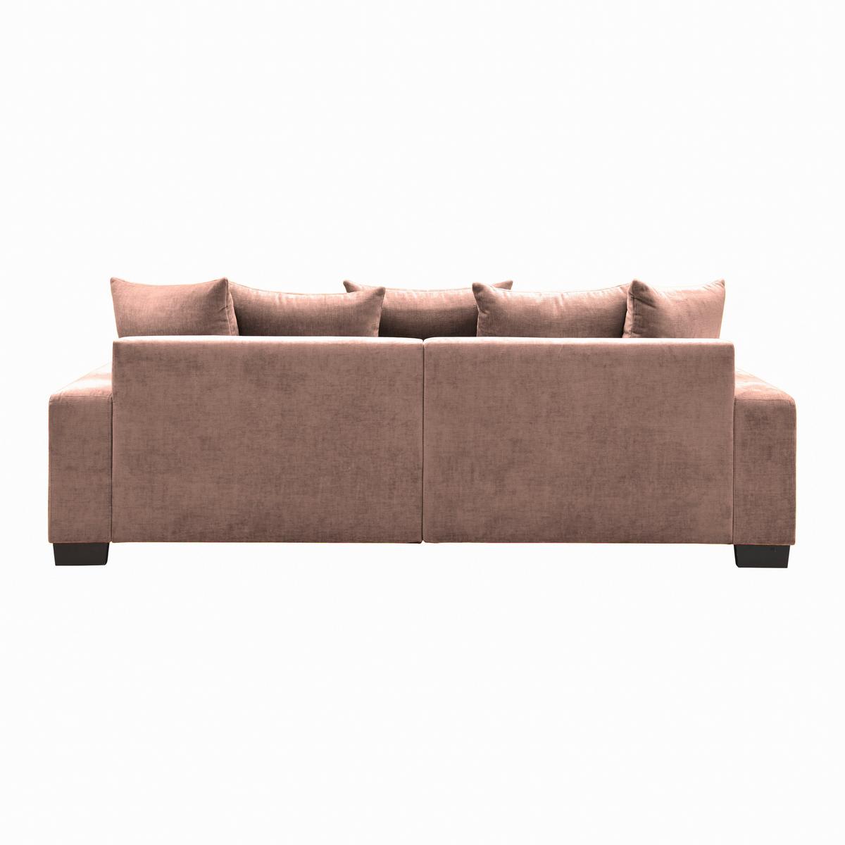 Bigsofa Matteo Rosa - Schwarz/Rosa, MODERN, Holz (246/93/124cm) - Based
