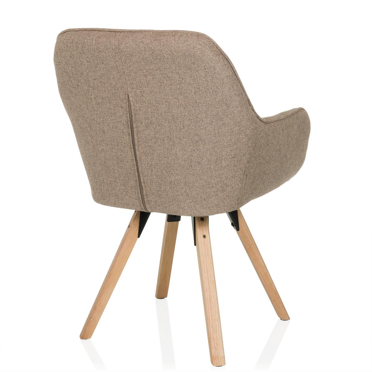 Naslanjač Scandi Soft, Bež - barve bukve/bež, Moderno, tekstil/les (56/84/62cm) - MID.YOU