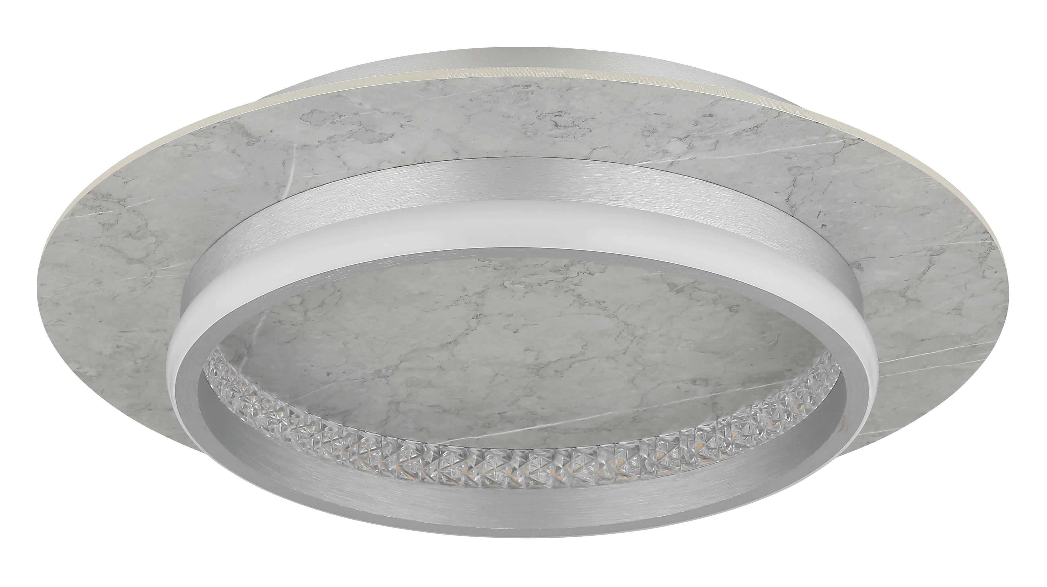 Led Mennyezeti Lámpa 62000102 Mary - opál/ezüstszínű, Design, műanyag/faalapú anyag (40/8,2cm)