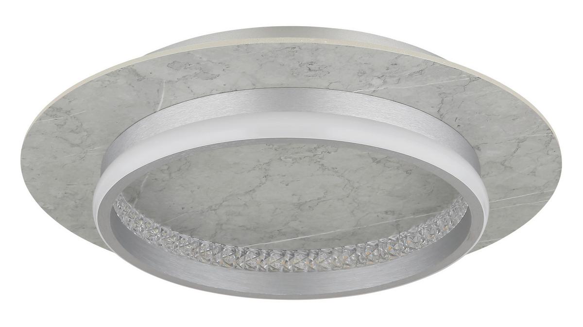 Led Mennyezeti Lámpa 62000102 Mary - opál/ezüstszínű, Design, műanyag/faalapú anyag (40/8,2cm)