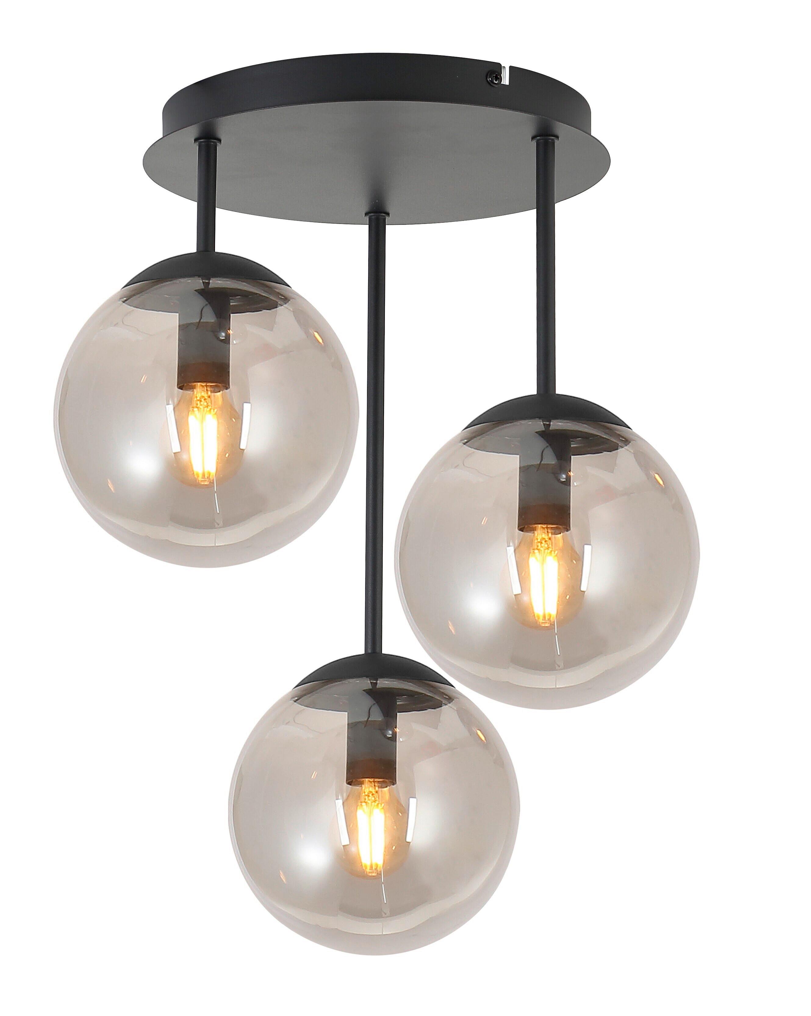 LAMPA WISZĄCA MEIKE - czarny, Trend, metal/szkło (34,5/41,5cm) - Novel