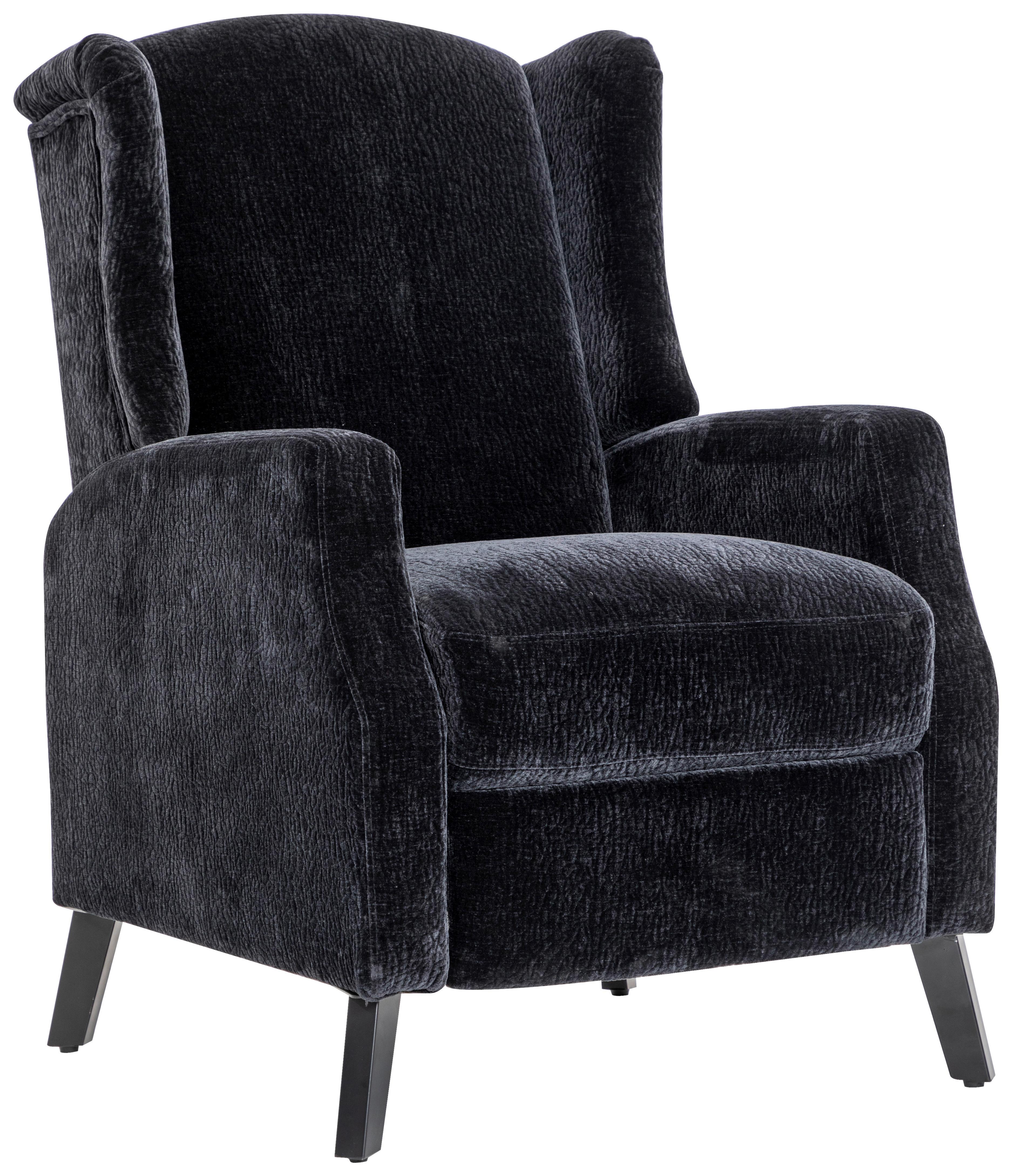 Scaun de relaxare COSY -TREND- - negru, Modern, lemn/metal (68/104/87cm) - Mömax