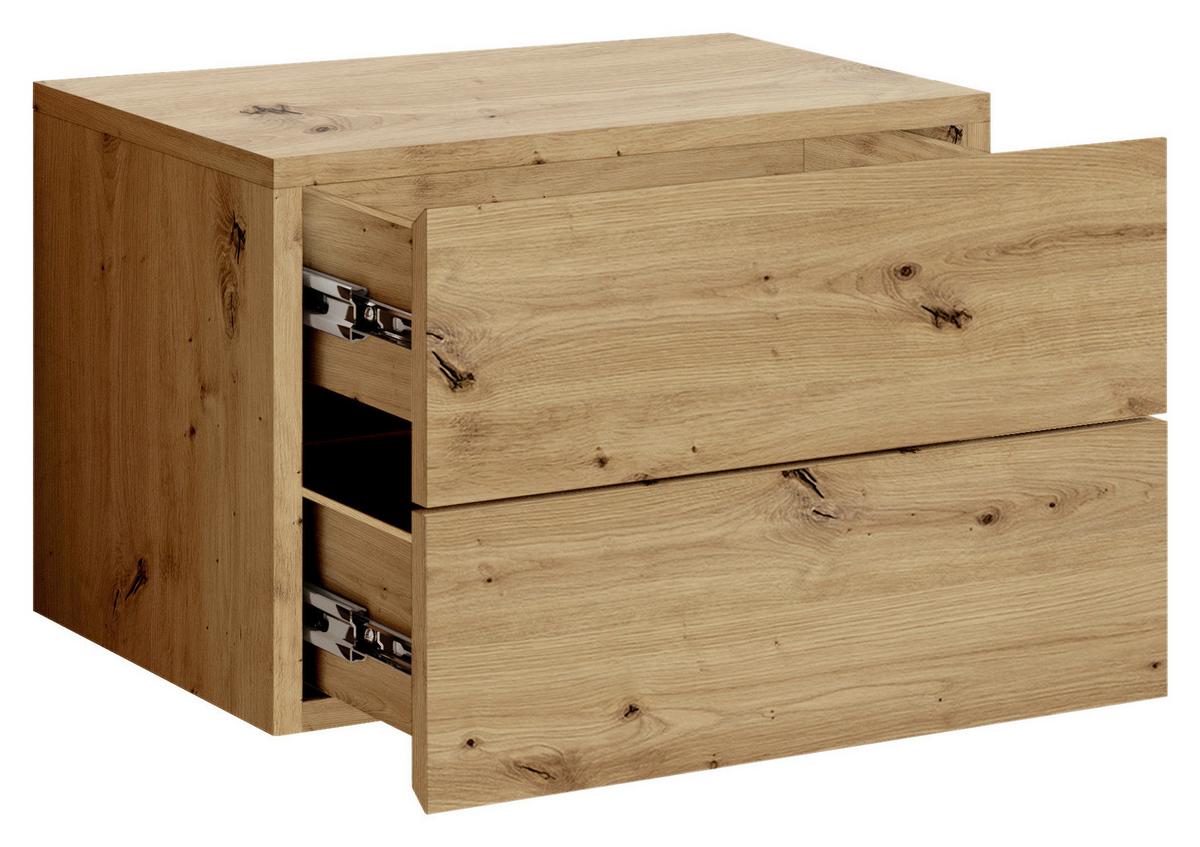 SZAFKA NOCNA CABO - dąb artisan, Modern, materiał drewnopochodny (42/28/30cm) - Livetastic