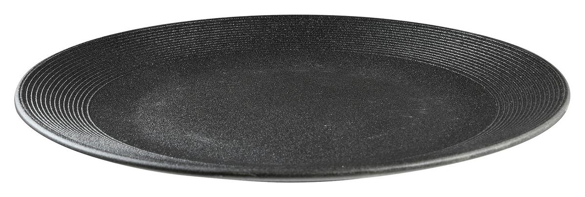 SERWIS OBIADOWO-ŚNIADANIOWY GROOVER - czarny, Lifestyle, ceramika (36.5/33.5/33.5cm) - Novel