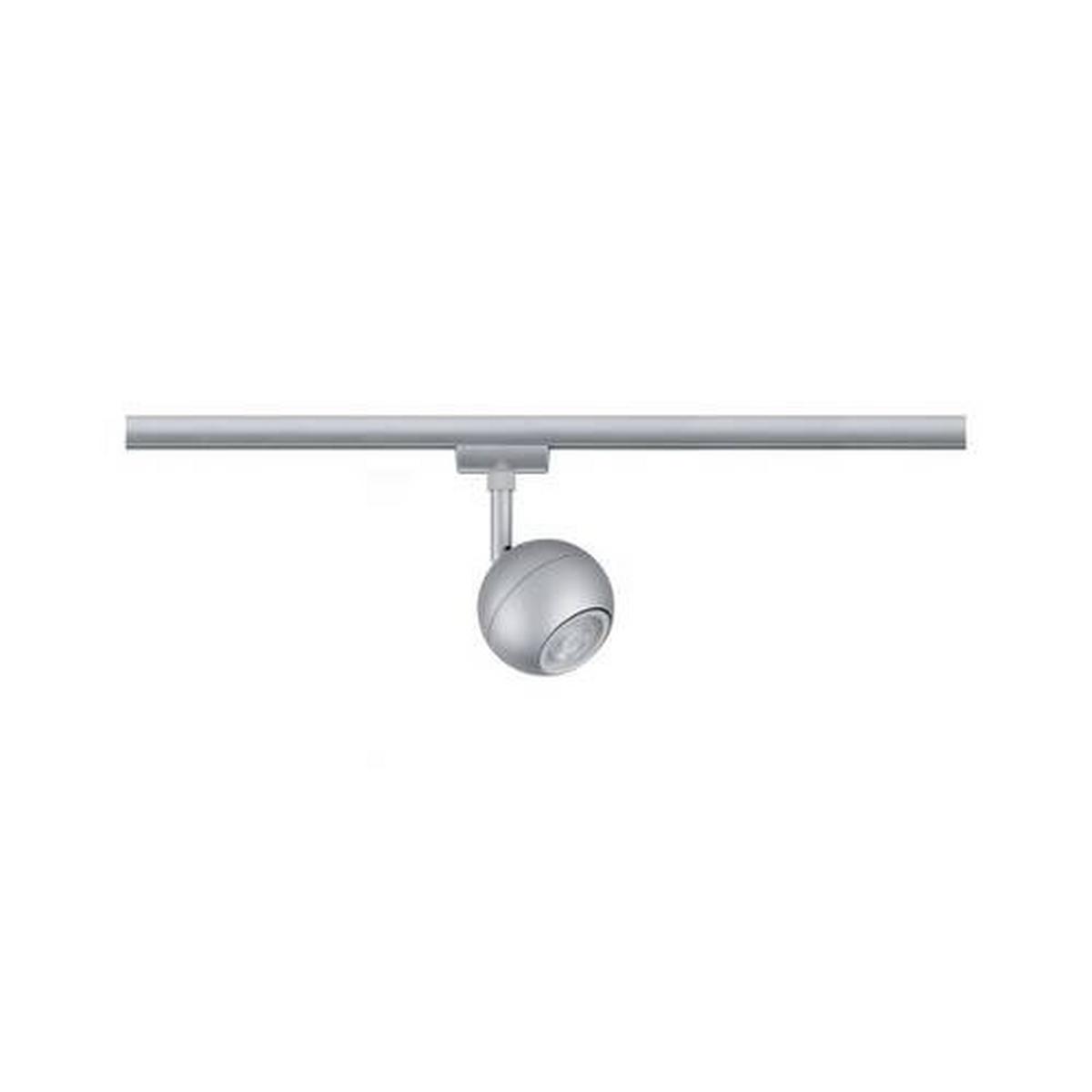 Schienensystem-Strahler Urail Tup Chromfarben max. 10 Watt - Chromfarben/Opal, Design, Metall (8,0/15,9cm) - Paulmann