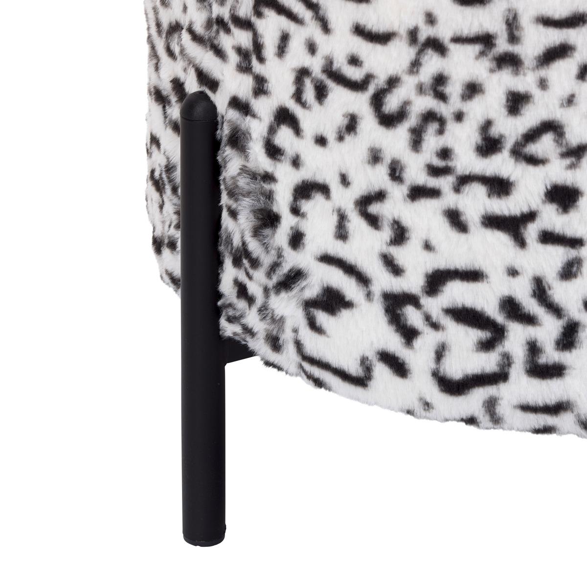 Stauraumhocker Leo Schwarz/Weiß - Schwarz/Weiß, LIFESTYLE, Holzwerkstoff/Textil (38/43/38cm) - Mömax