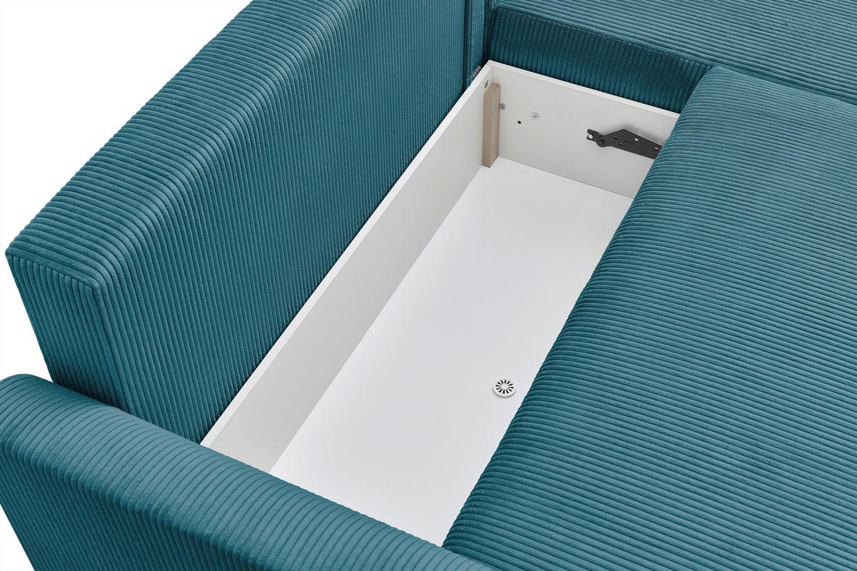 Coltar KIM - turcoaz, Modern, lemn/textil (233/160cm) - Modern Living