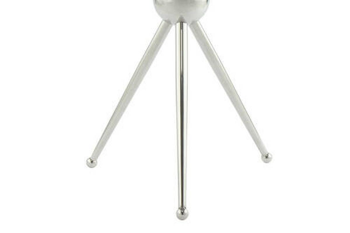 BEISTELLTISCH LCUHL-SIV-GRY - Silberfarben/Grau, Modern, Glas/Metall (46/46/52cm) - Kayoom