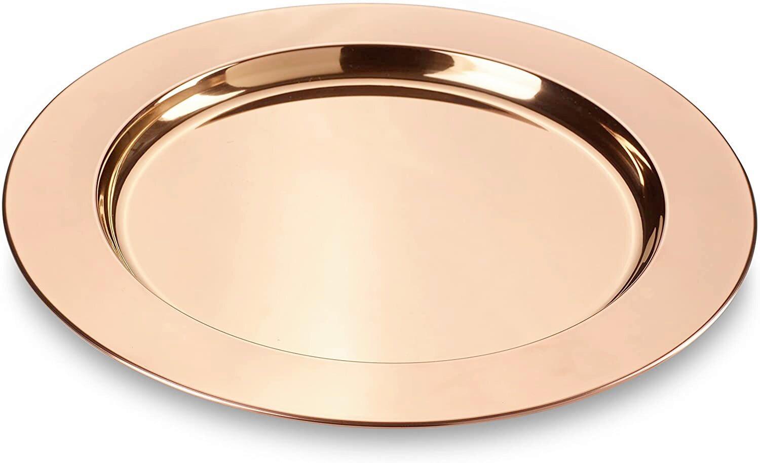 Dekorativni Krožnik Shiny, Barva Bakra - barve bakra, Basics, kovina (33,2cm) - Echtwerk