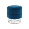 HOCKER Hocker in Blau mit Stauraum - Silberfarben/Dunkelblau, Basics, Holzwerkstoff/Kunststoff (37,5/41/37,5cm) - Kayoom