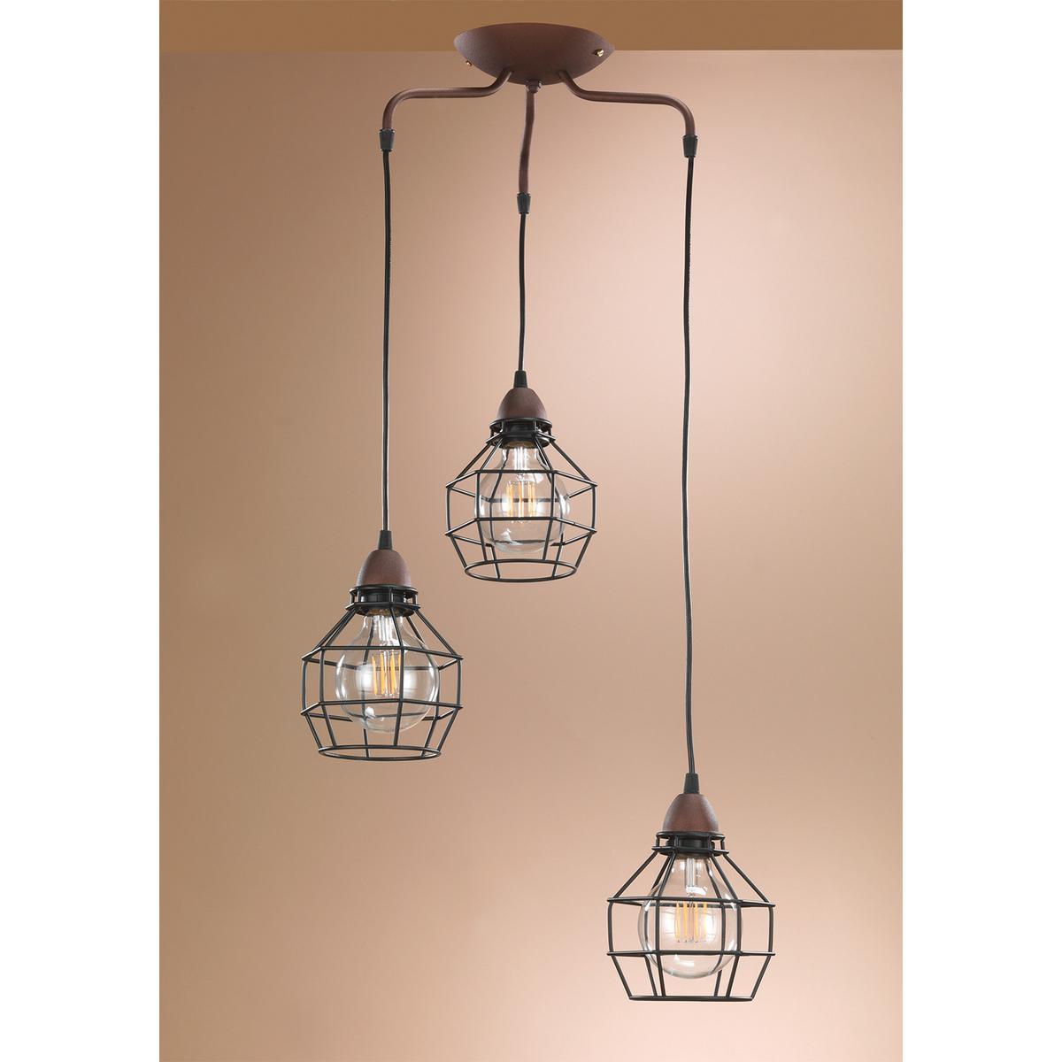Hängeleuchte Spider Schwarz max. 22 Watt - Schwarz, LIFESTYLE, Metall (40/94cm)