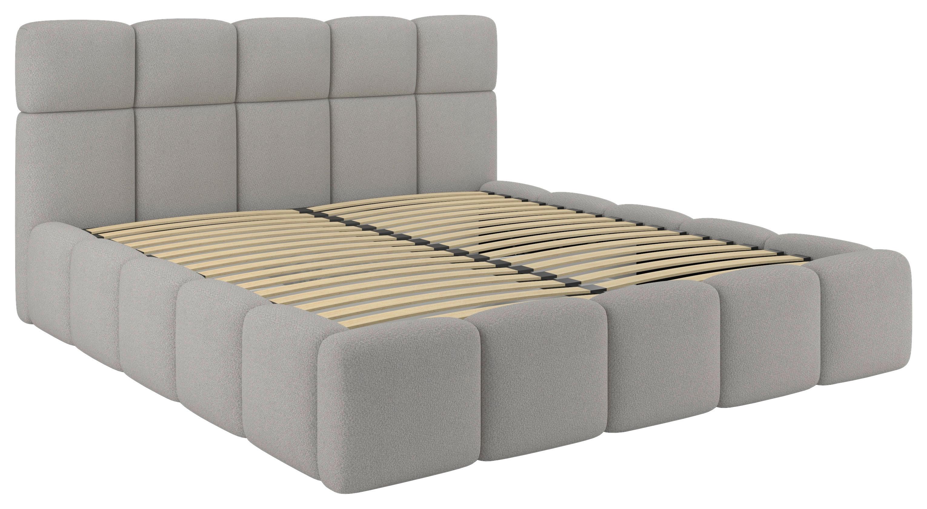 Tapecirani Krevet Cloudy - boje šampanjca, Trend, drvni materijal/metal (160/200cm) - Modern Living