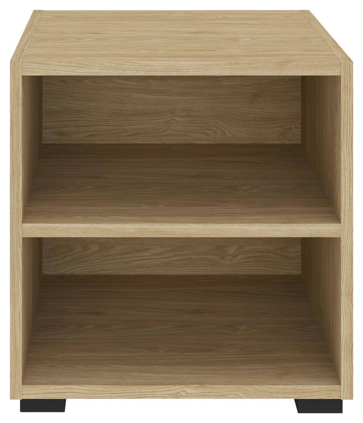 Regal Unit in Eichefarben - Eichefarben/Schwarz, Modern, Holzwerkstoff (45,6/44,8/40cm) - Based