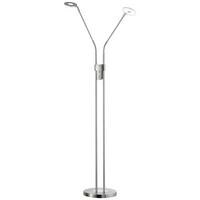 LAMPA STOJĄCA LED 40108 DENT - kolor niklowy/kolor chromowy, Basics, metal/szkło (25/150cm) - Fischer & Honsel