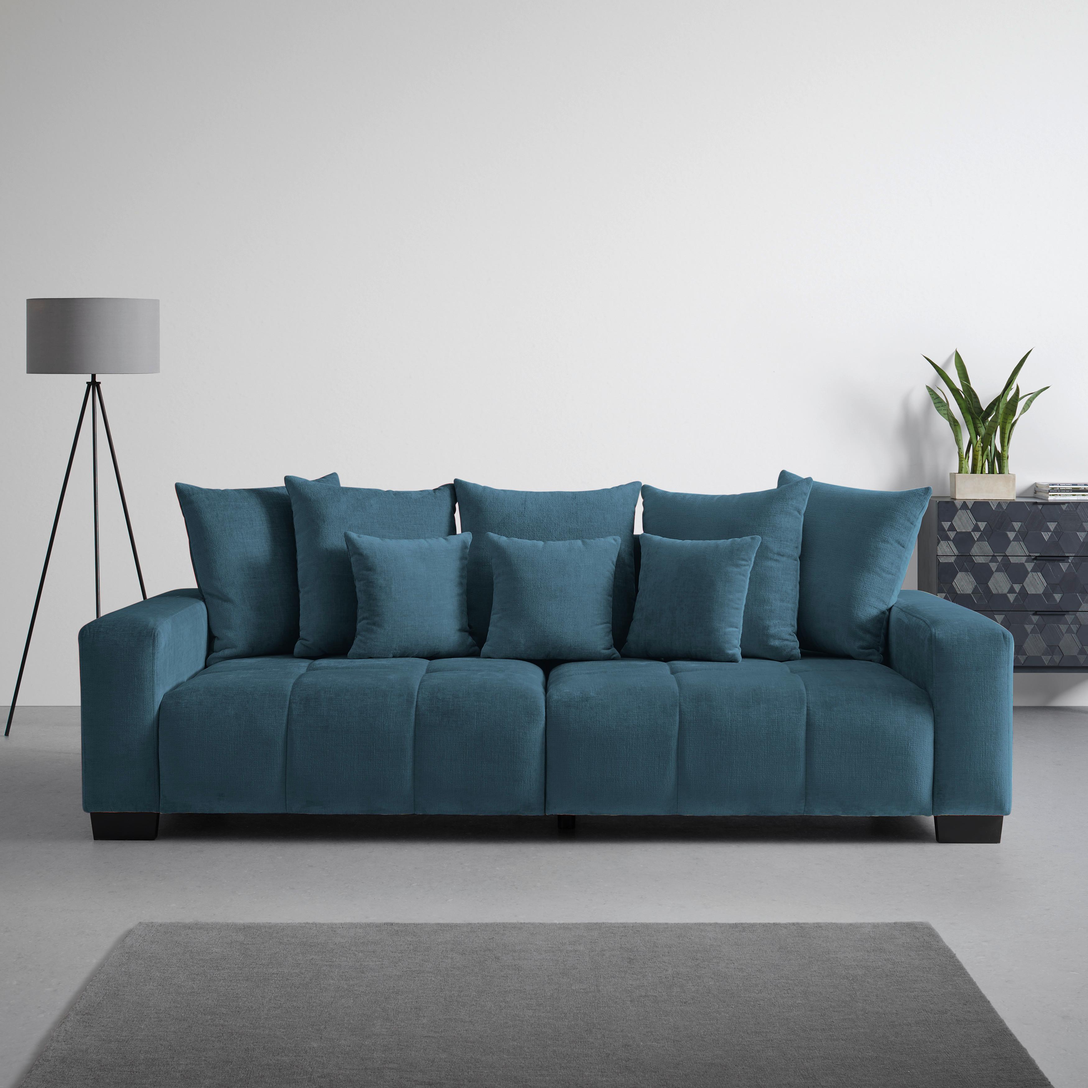 Bigsofa Matteo Petrol - Petrol/Schwarz, MODERN, Holz (246/93/124cm) - Based