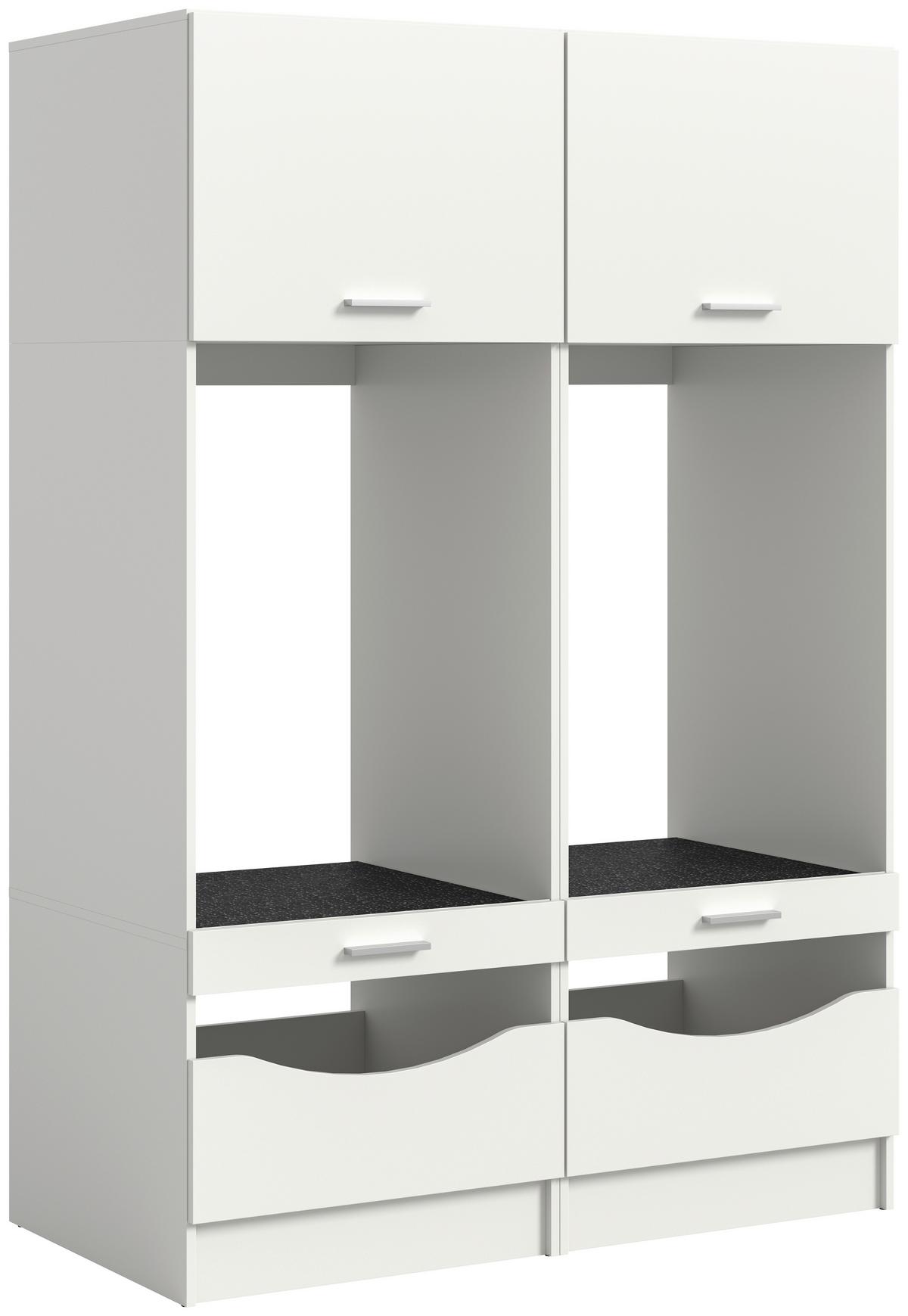 Omara Za Pralni In Sušilni Stroj Free, Bela - bela, Basics, leseni material (133/195/68cm) - MID.YOU