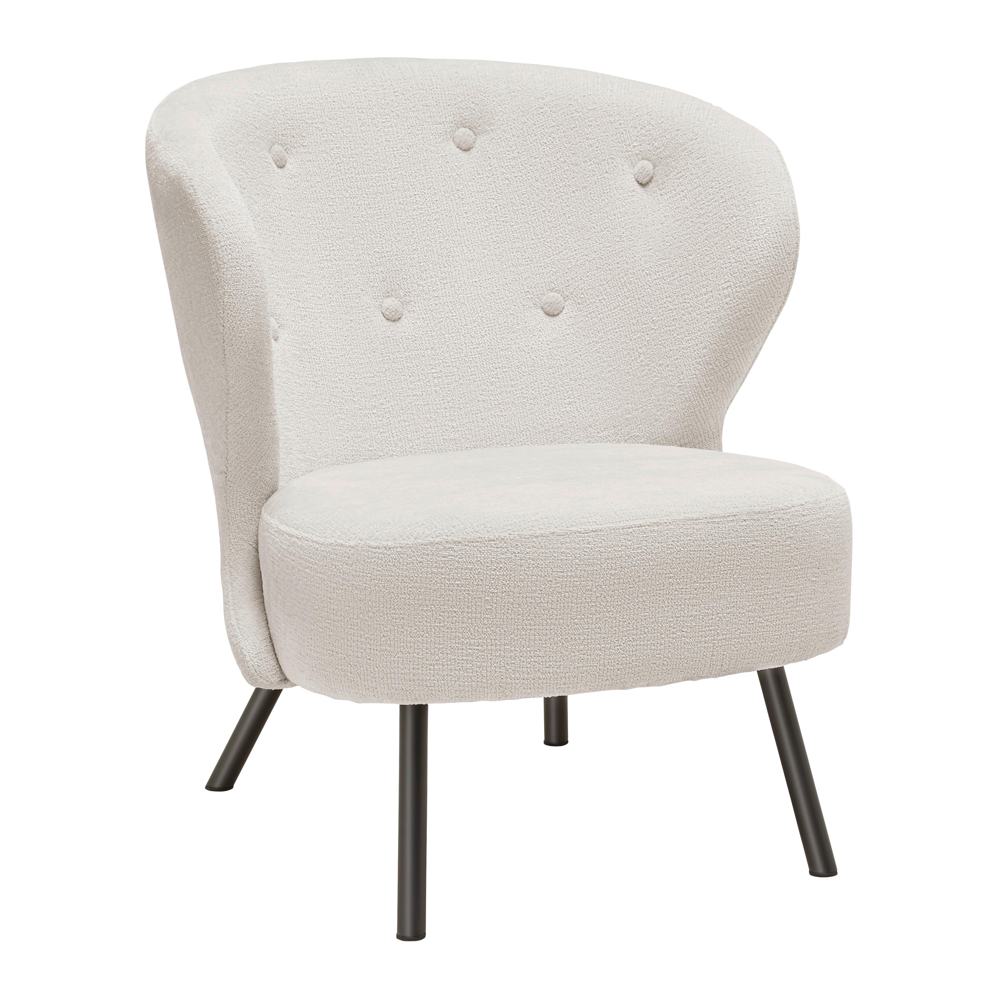 Sessel Floris Beige - Beige/Schwarz, ROMANTIK / LANDHAUS, Holz/Textil (67/77/73cm) - Mömax