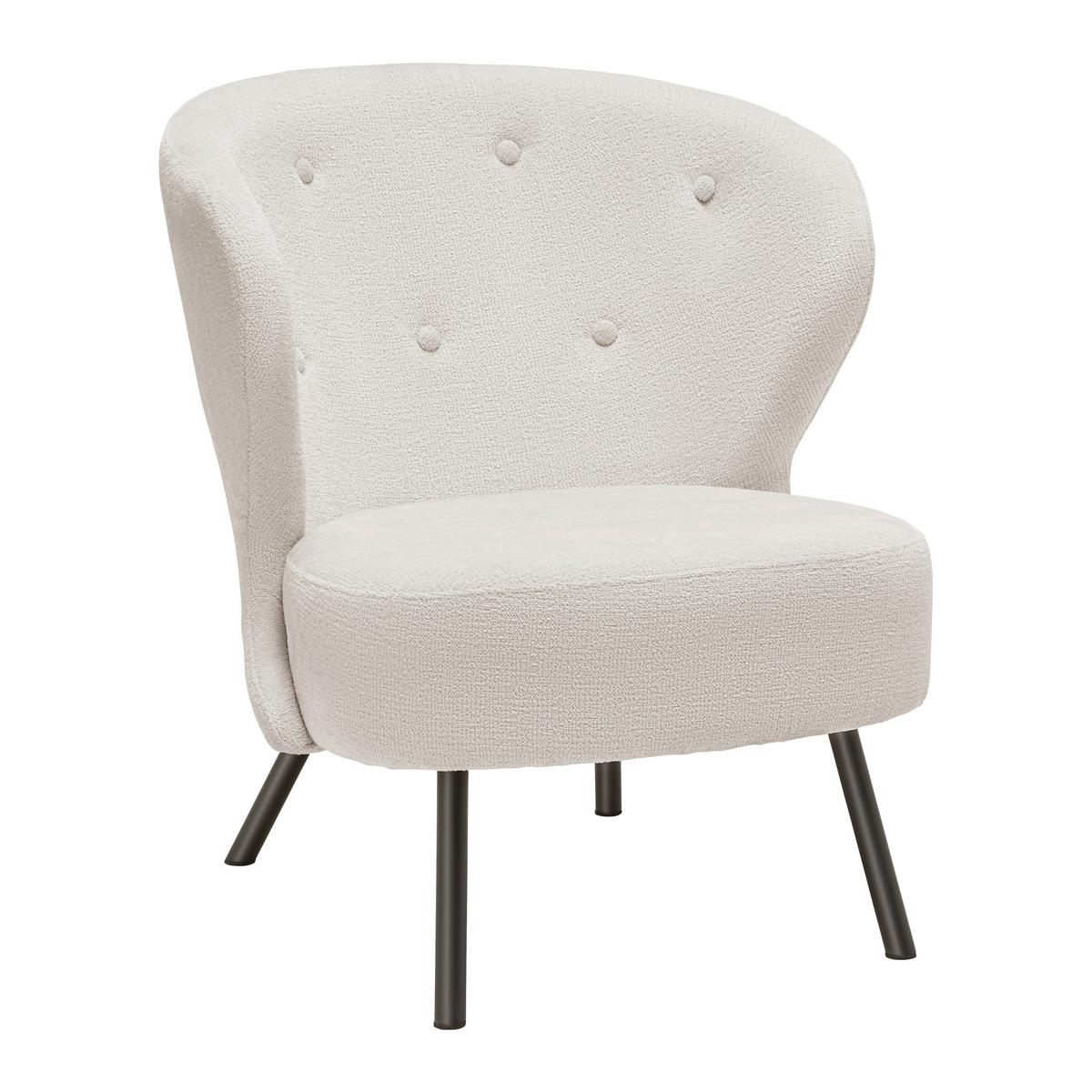 Sessel Floris Beige - Beige/Schwarz, ROMANTIK / LANDHAUS, Holz/Textil (67/77/73cm) - Mömax