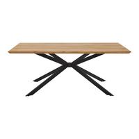 Esstisch Solid Giga - S Eichefarben - Eichefarben/Schwarz, Basics, Holz/Metall (200/100/75cm) - ecoTree