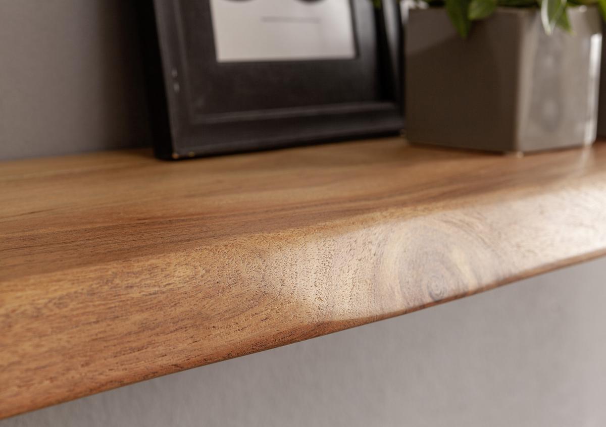 Wandregal in Akazienfarbe - Akaziefarben, MODERN, Holz (80/4/25cm) - MID.YOU