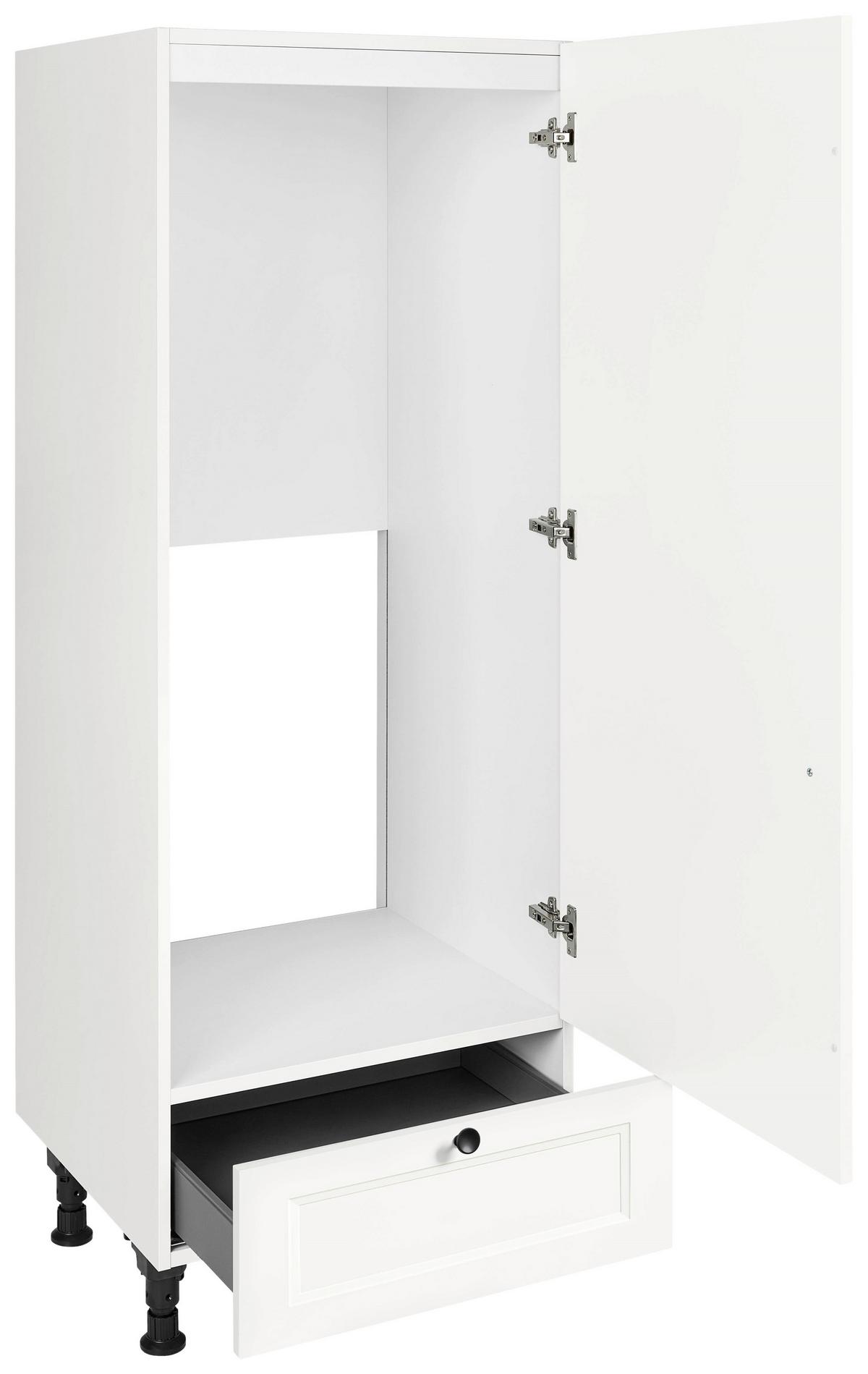Geräteumbauschrank Cascada Weiß - Schwarz/Weiß, MODERN, Holzwerkstoff/Metall (60/168/58cm) - Nobilia