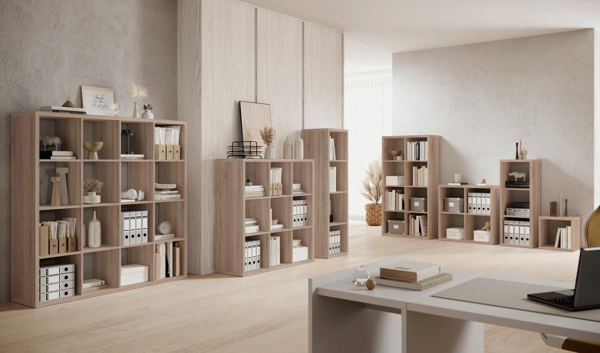 REGAŁ DZIAŁOWY STYLE - kolor dębu sonoma, Design, materiał drewnopochodny (41/41/38cm) - Carryhome