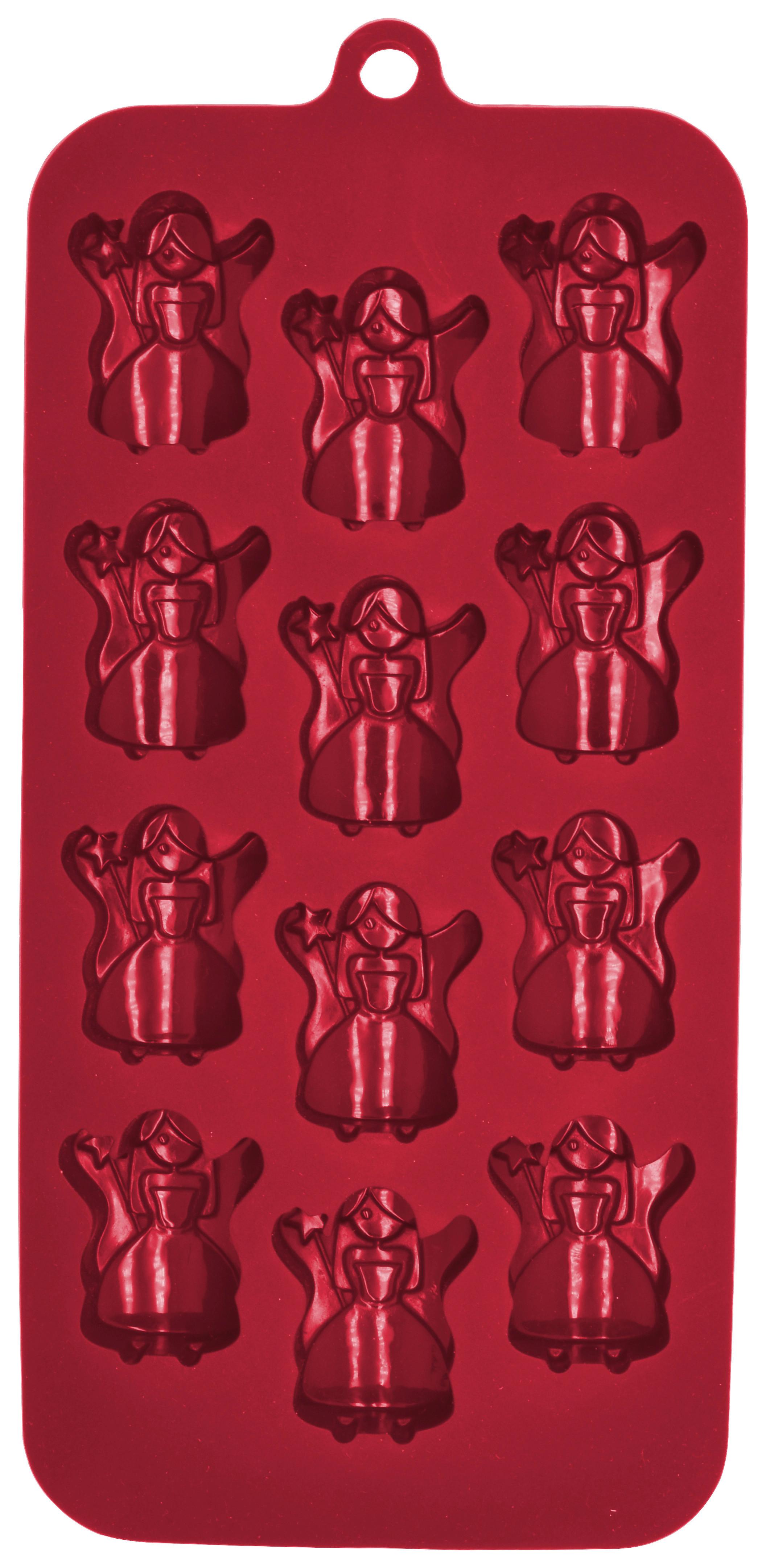 Pralinéforma Christmas Fable - piros, Konventionell, műanyag (21/10,5/1,5cm) - Modern Living