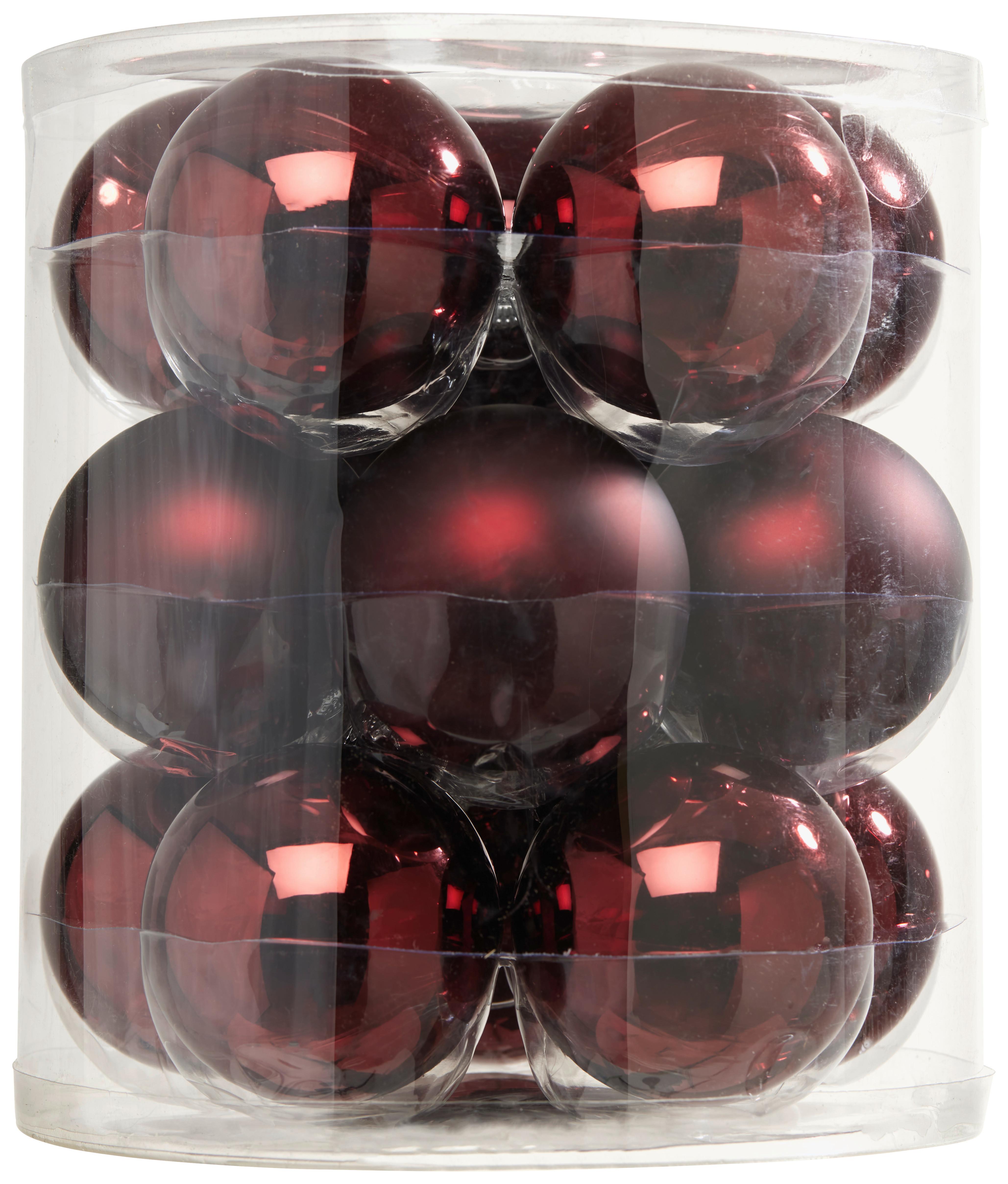 Set globuri Crăciun Noel - violet, Basics, sticlă (6cm) - Modern Living