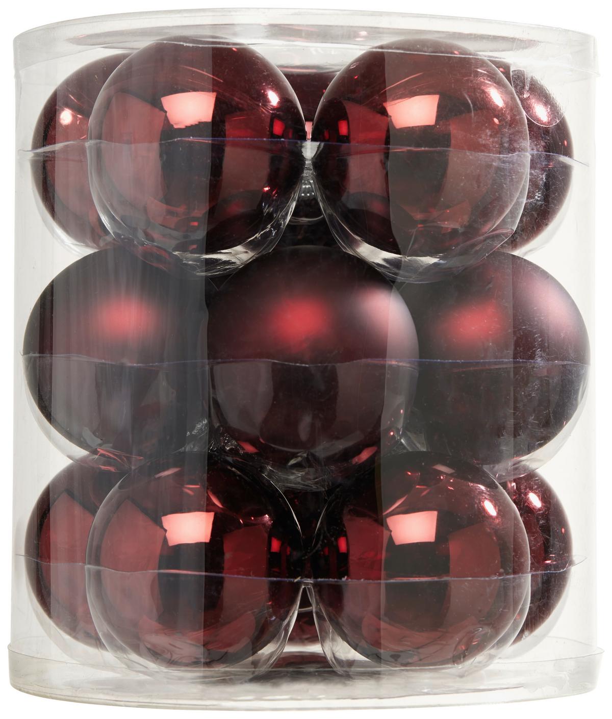 Set globuri Crăciun Noel - violet, Basics, sticlă (6cm) - Modern Living