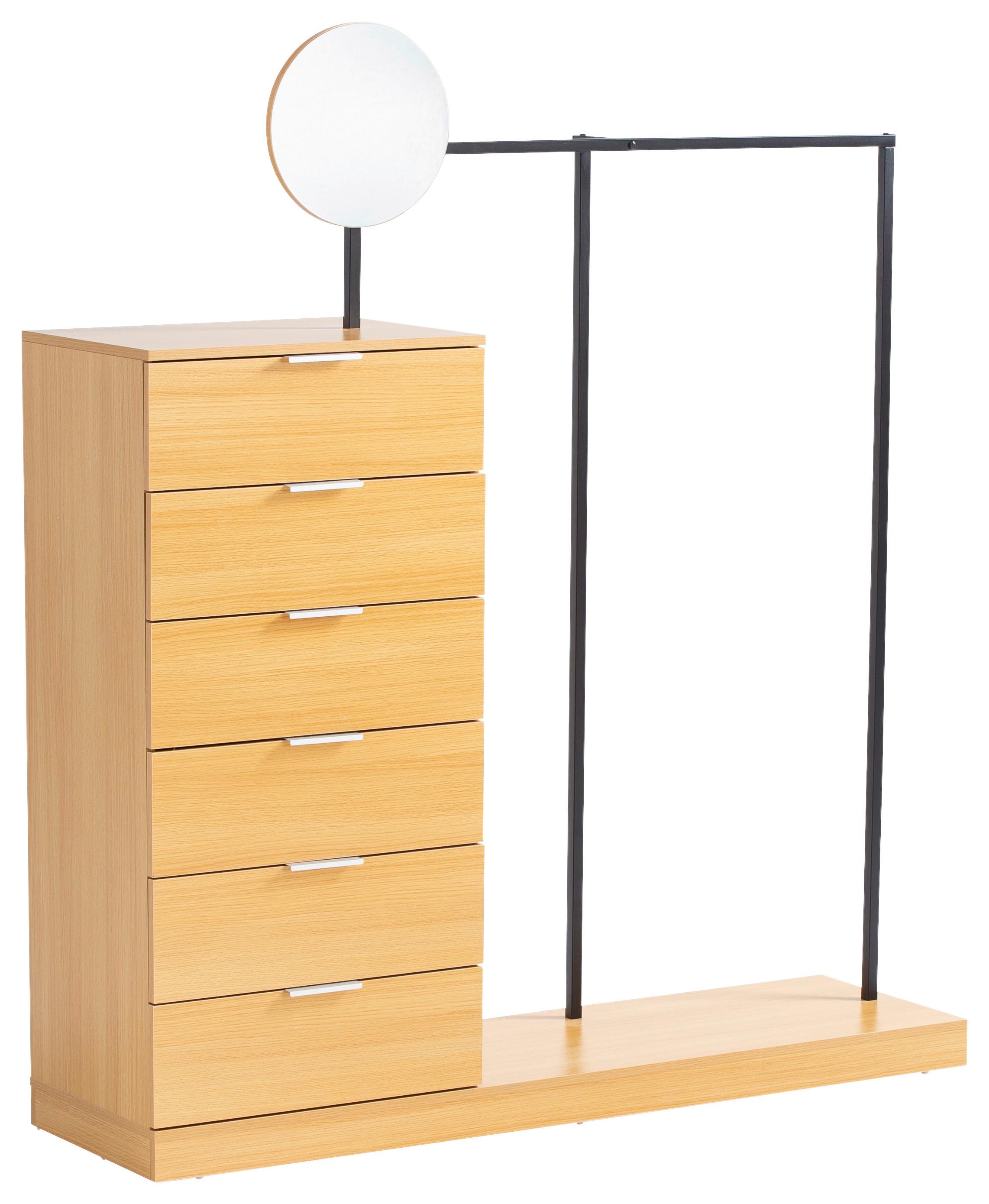 Garderobe Wl6.901 - Eichefarben, Design, Holzwerkstoff (145/165/40cm) - Livetastic