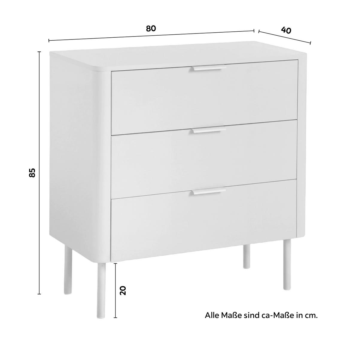 Kommode Brenda Kaschmir MDF/Eisen - Kaschmir, MODERN, Holzwerkstoff/Metall (80/85/40cm) - Bessagi Home