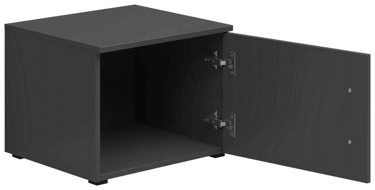 Aufsatzschrank Multistauraum Graphitfarben - Graphitfarben/Schwarz, Modern, Holzwerkstoff/Kunststoff (45/35/40cm) - Premium Living