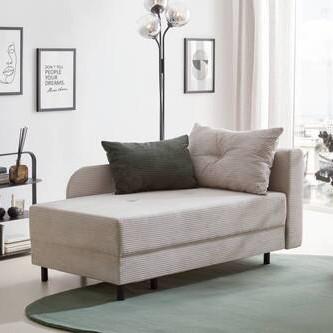 Liege Nova in Perlmutt - Perlmutt/Schwarz, MODERN, Holz/Textil (145/62/85cm) - Mömax