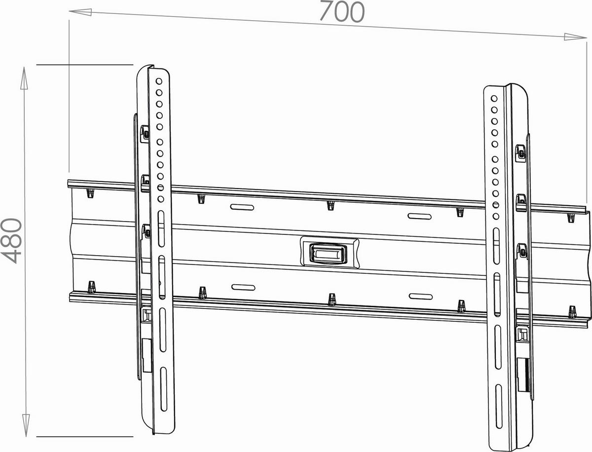 Stenski Nosilec Za Tv Wf 120, Črna, 70 Cm - črna, Konvencionalno, kovina (70/48/3,5cm) - MID.YOU