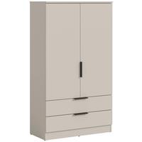 Drehtürenschrank KOPENHAGEN Kaschmir - Kaschmir/Schwarz, MODERN, Holzwerkstoff/Kunststoff (80cm) - Livetastic