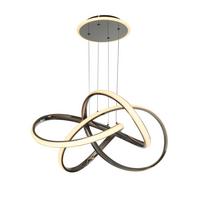 LAMPA WISZĄCA LED 6064-105 BANDOL - czarny chrom, Design, metal (64/150cm)